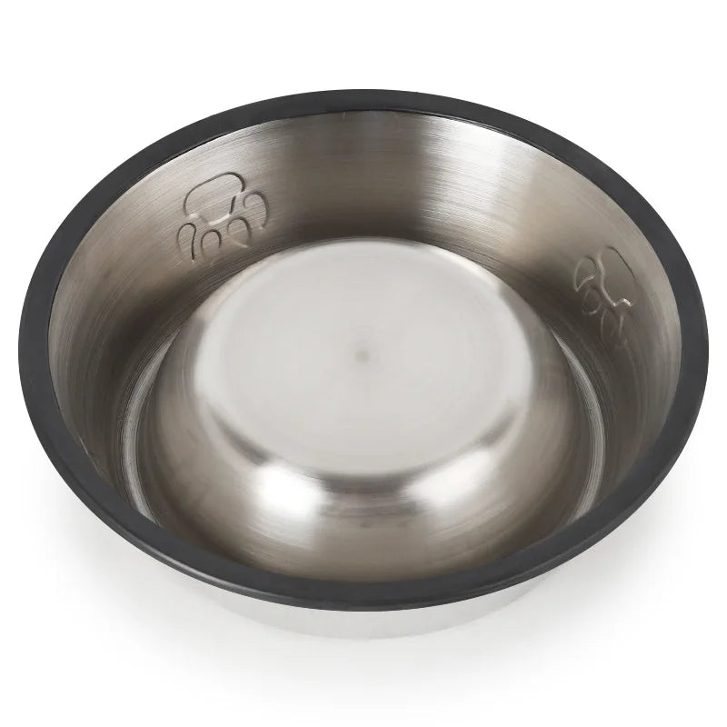 Skidproof Stainless Steel Pet Bowl - Anti-Ant Design, 6 Sizes