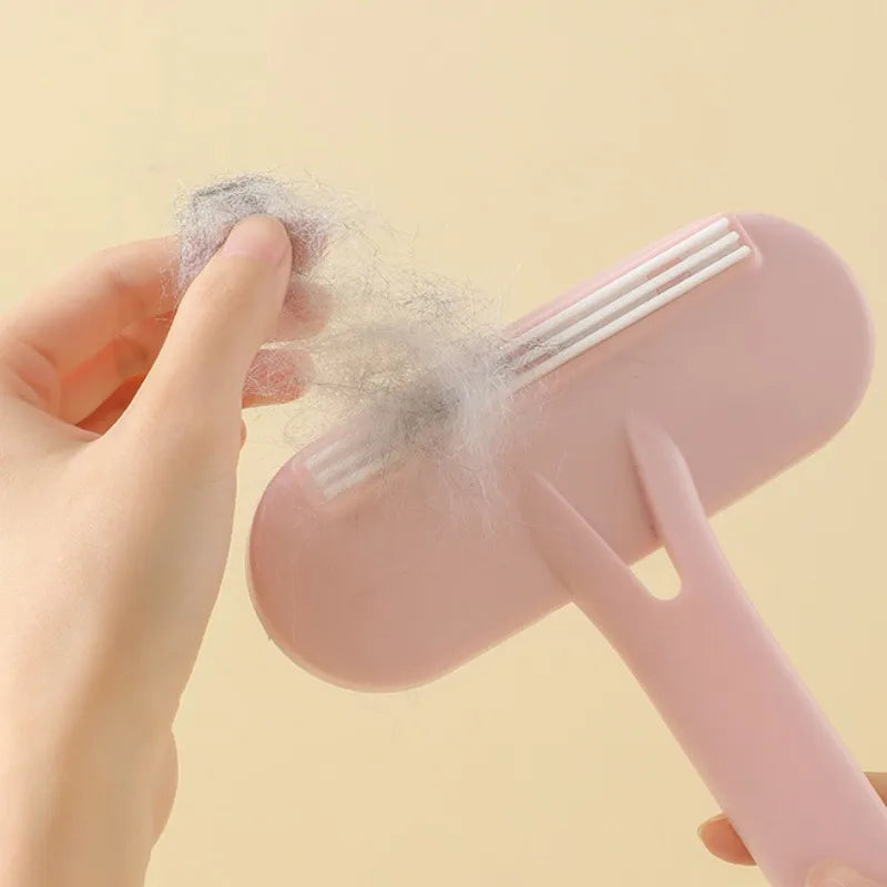 Double-Sided Pet Hair Remover Brush - Grooming & Wool Scraper