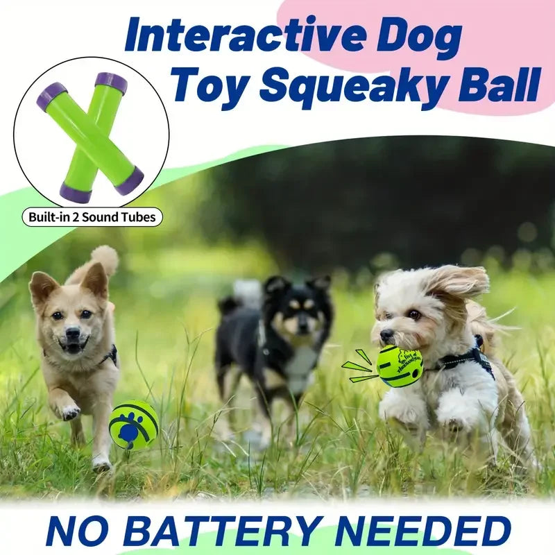 Wobble Wag Giggle Ball - Interactive Chew Toy for Dogs