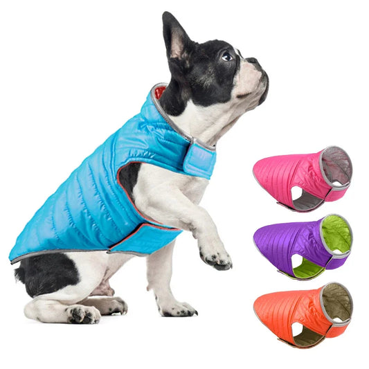 Reversible Small Dog Down Jacket Dual Colors