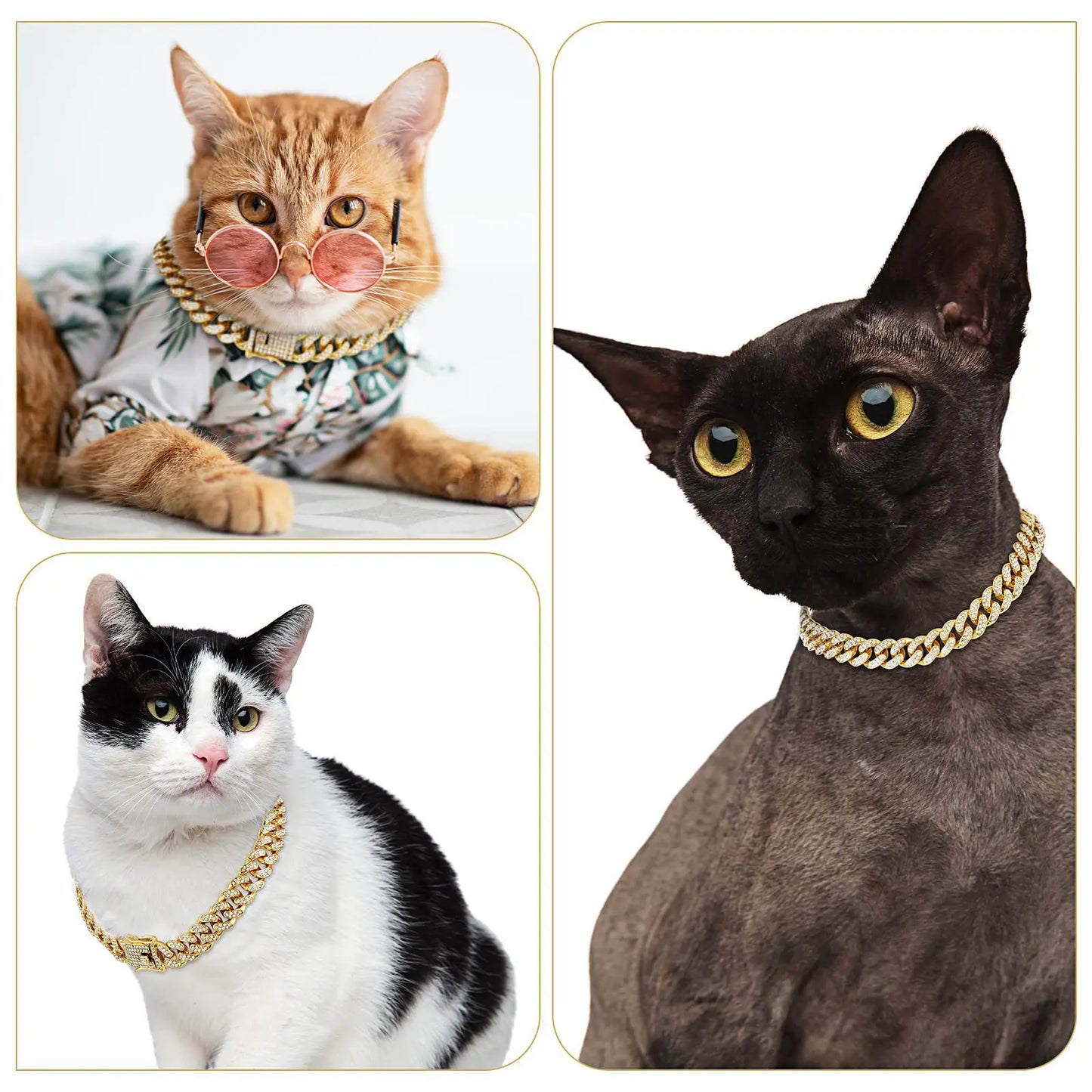 Dog & Cat Chain Diamond Cuban Collar