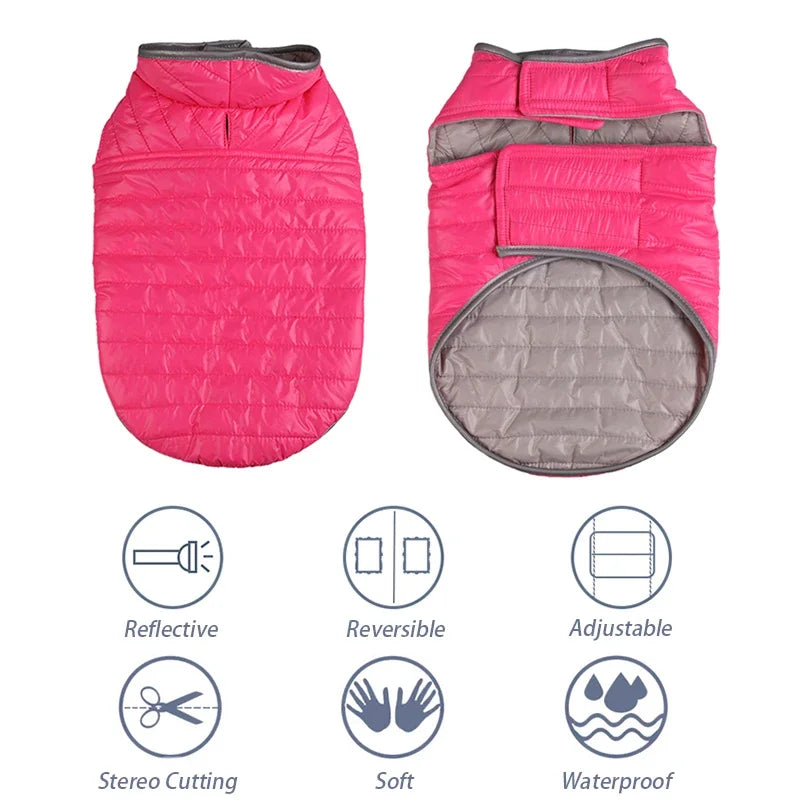 Reversible Small Dog Down Jacket Dual Colors