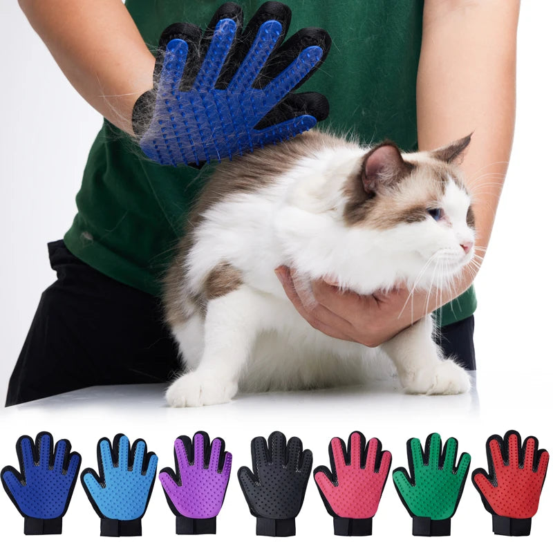 Pet Grooming Glove - Deshedding Brush for Cats & Dogs