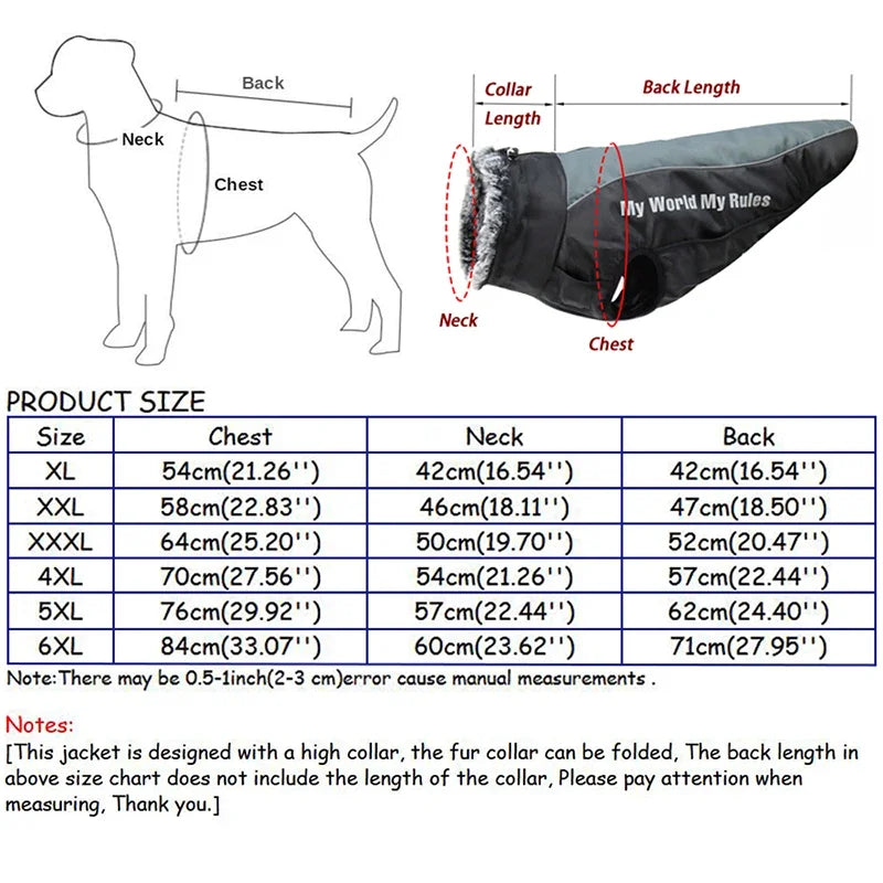 Waterproof Large Dog Clothes