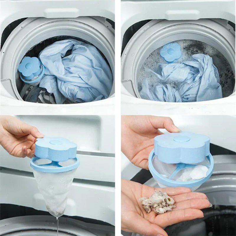 Reusable Floating Lint & Pet Hair Catcher for Laundry