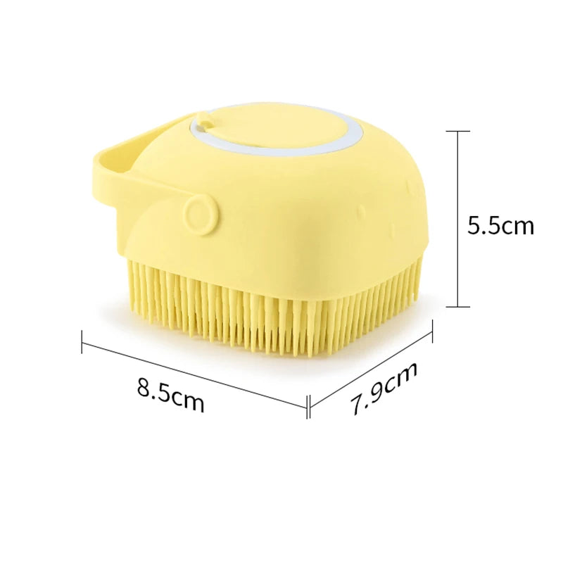 Soft Silicone Pet Bath Brush - Grooming & Massage Glove